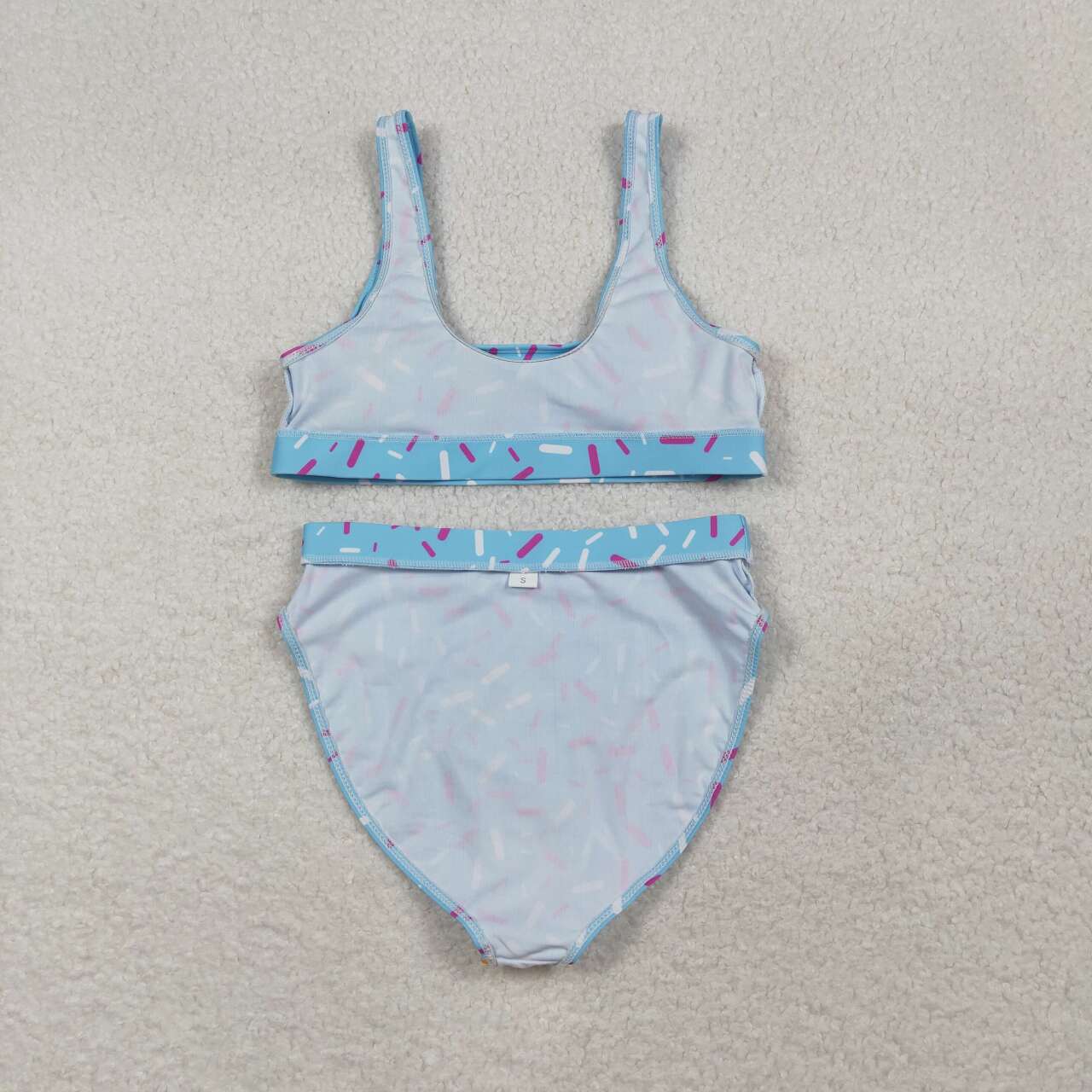 Adult women blue ice cream two pieces swimwear