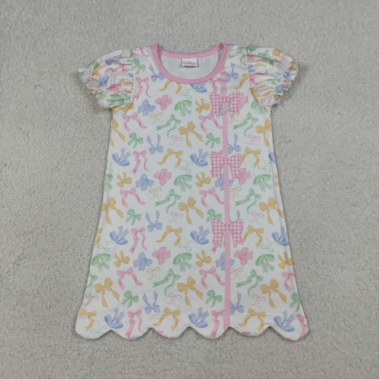 Colorful bow girls summer dress