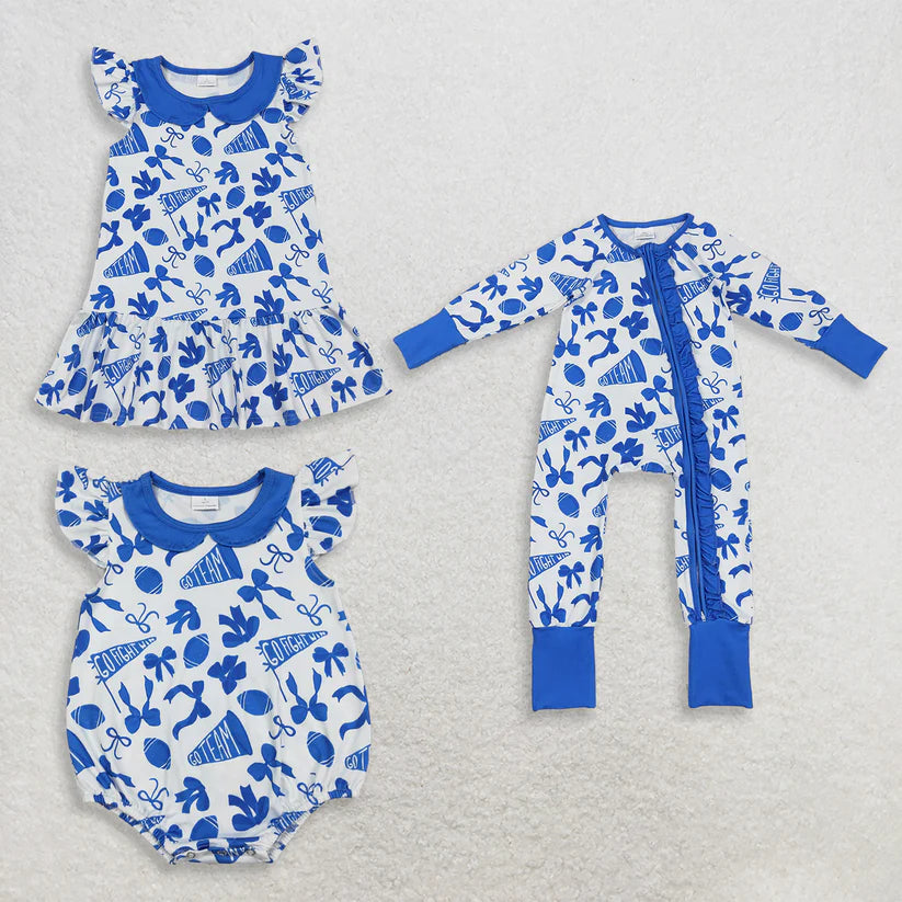 Toddle girls blue team design girls dress