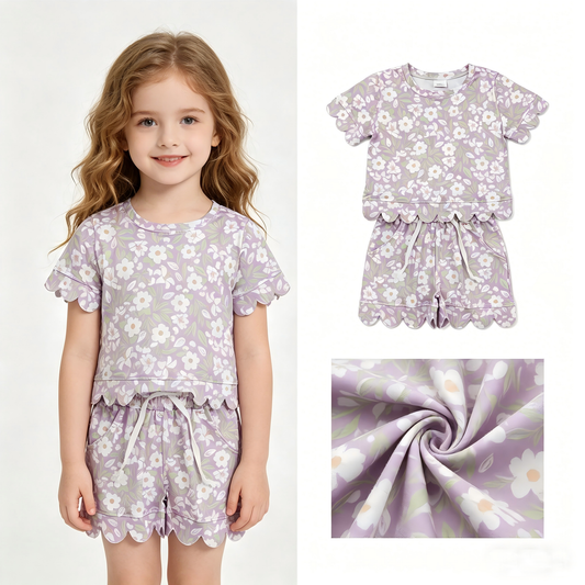 Flowers design baby girl summer outfit