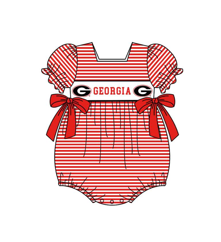 Custom collegiate team design toddle girls summer romper