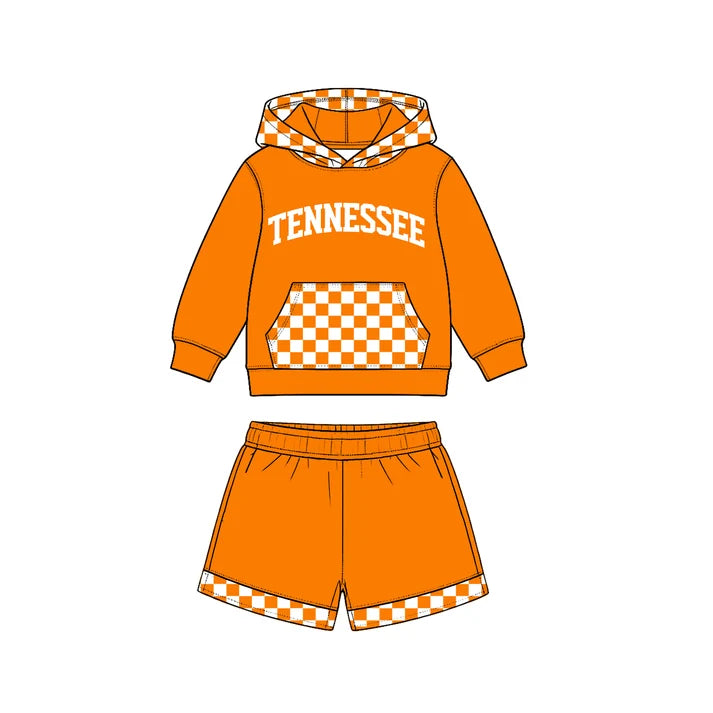 Kids long sleeve custom team hoodie set wholesal factory price