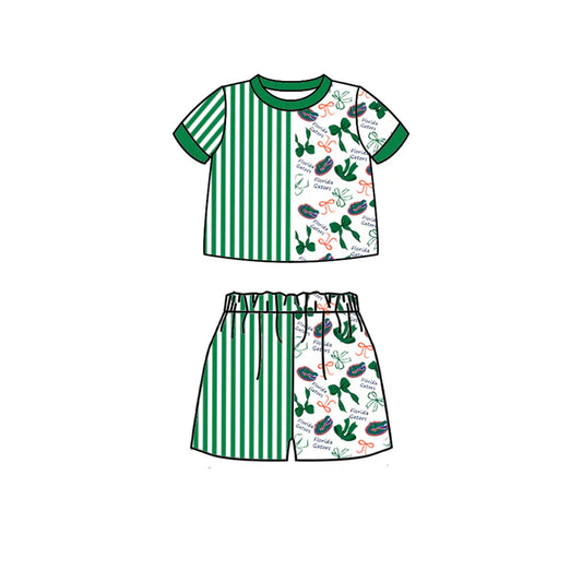 Custom team top matching shorts girl summer outfit