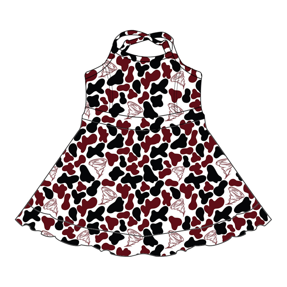 Toddle girls wholesale custom team design dress