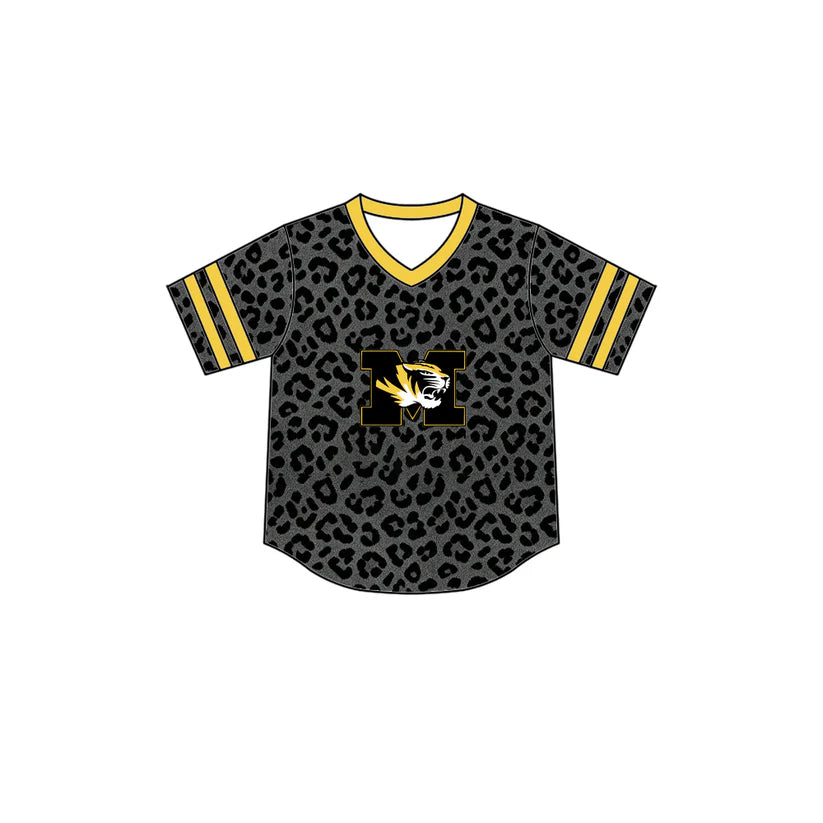 Team style short sleeve top wholesale kids clothes