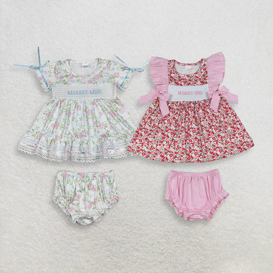 Mamas mini summer smocked bummies outfit