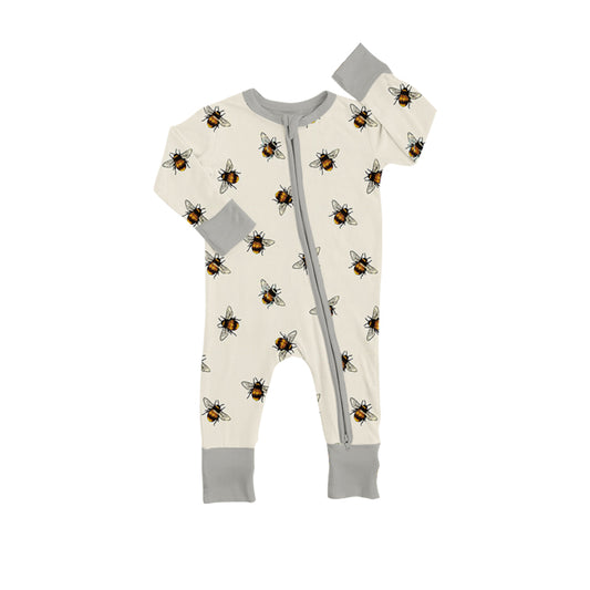 wholesale bee keeper long sleeve zip romper