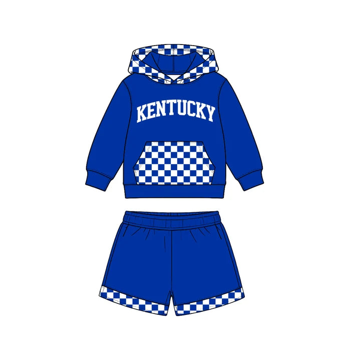 Kids long sleeve custom team hoodie set wholesal factory price