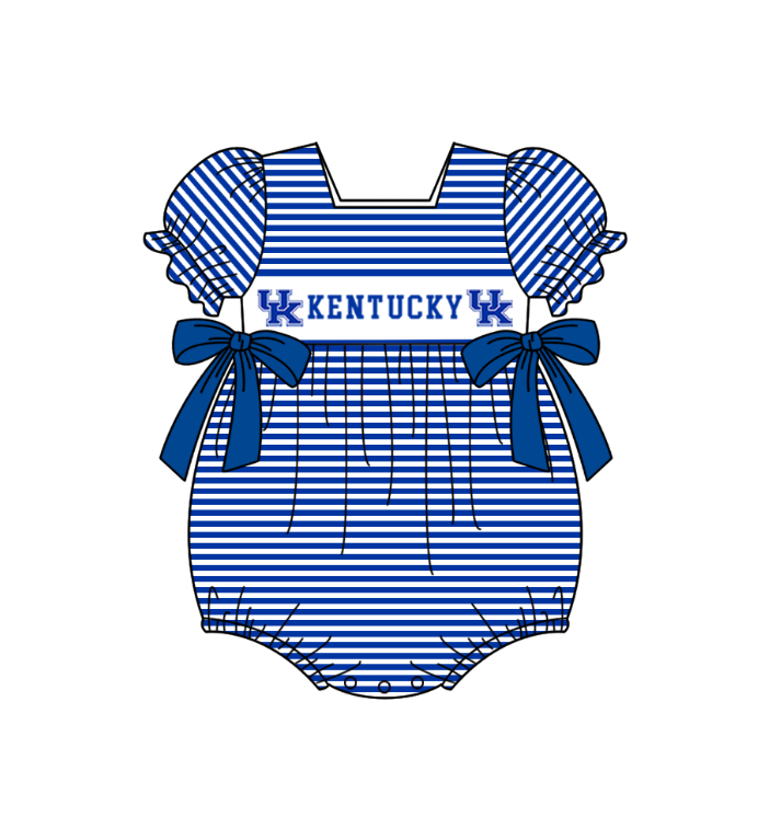Custom collegiate team design toddle girl summer romper