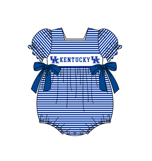 Custom collegiate team design toddle girl summer romper
