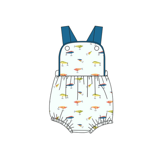 Fishing design toddle boy summer romper