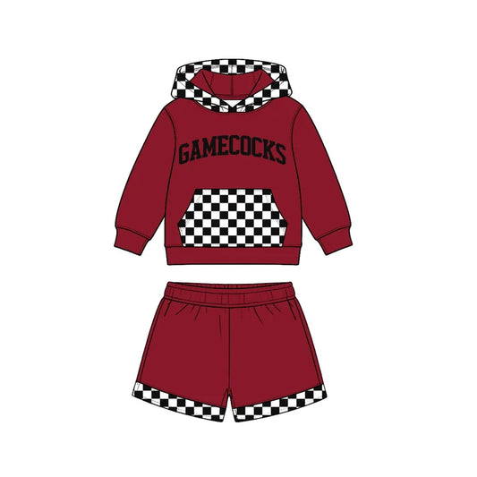 Kids long sleeve custom team hoodie set wholesal factory price