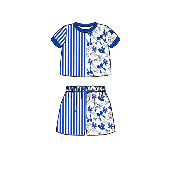 Custom team top matching shorts girl summer outfit