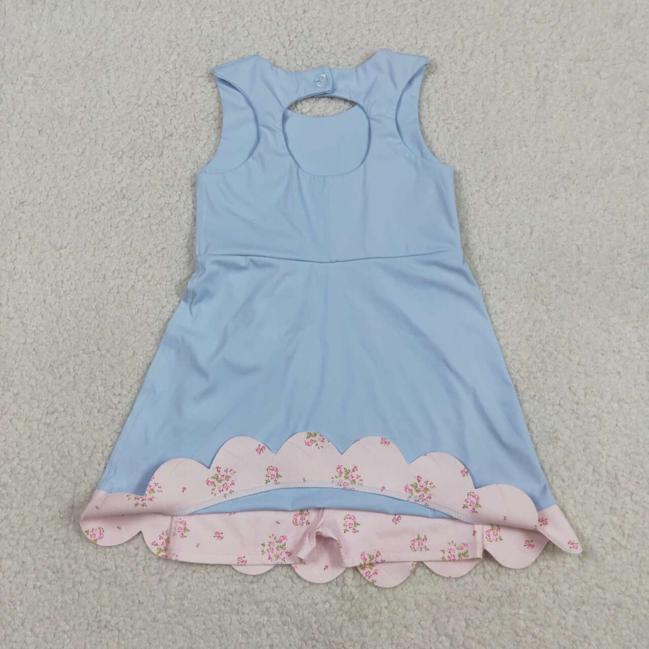 Blue color baby girls yoga dress