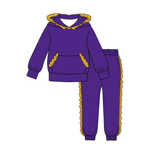 Baby girl custom design long sleeve hoodie set