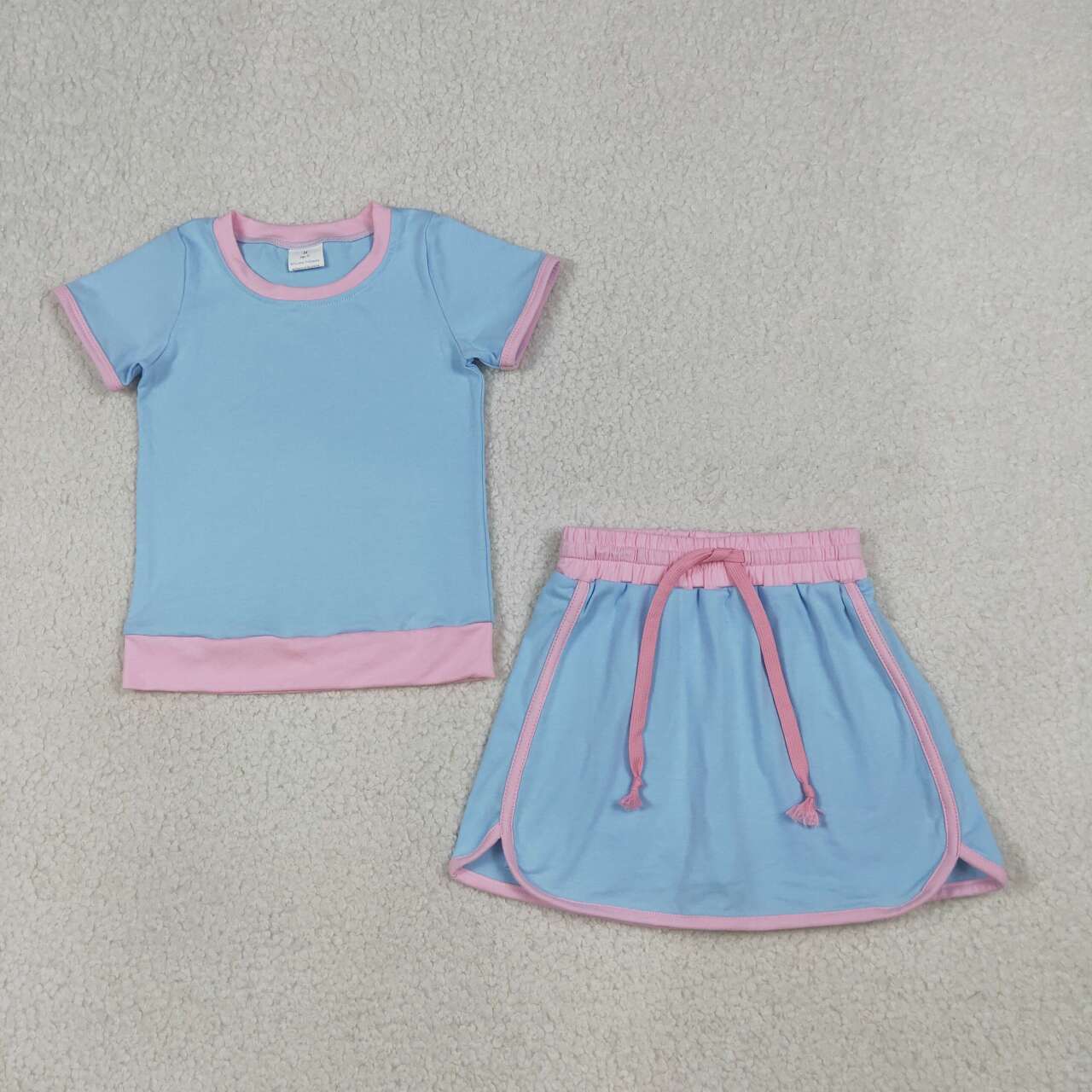 Sky blue girls summer yoga outfit