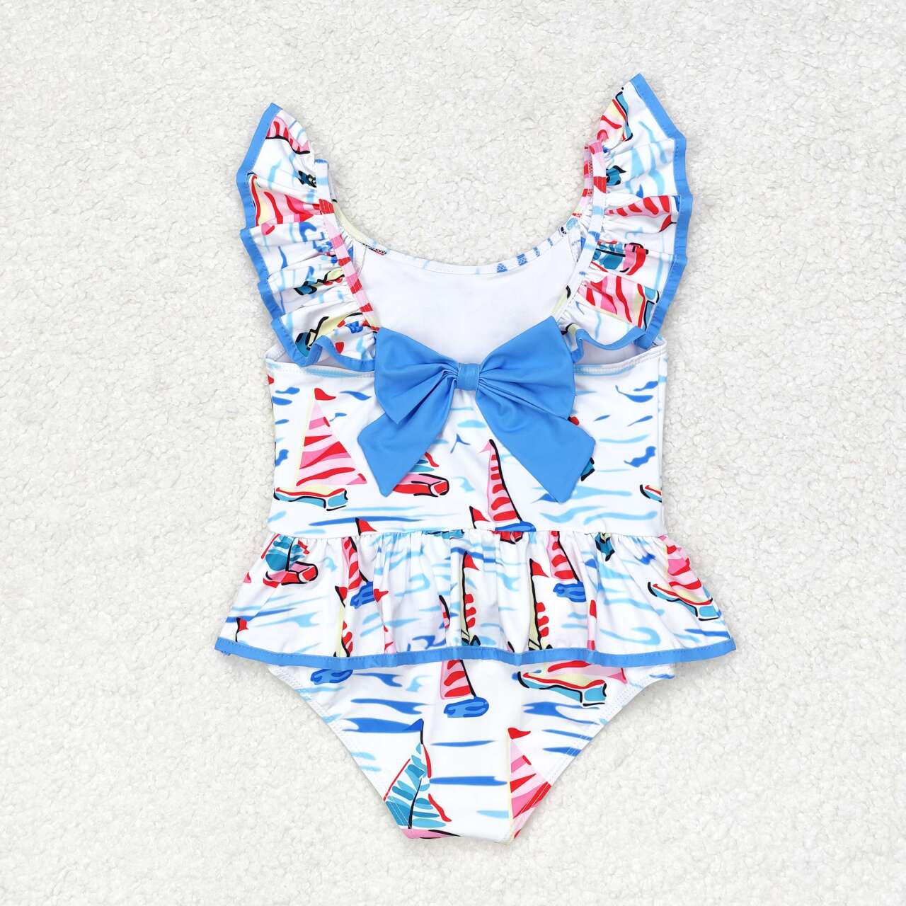 toddle girls one piece sailboat swimwear