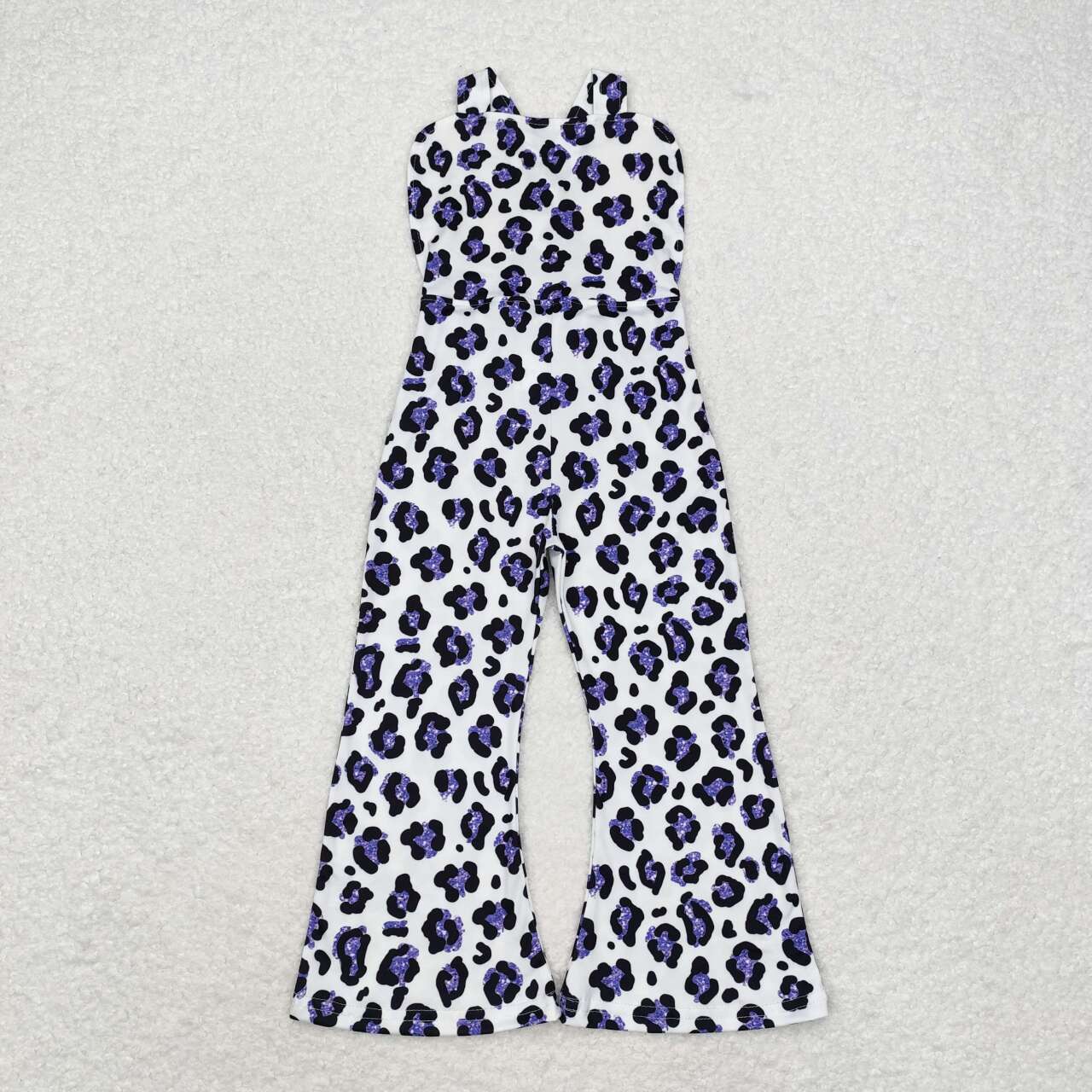 baby girls purple cheetah jumpsuit