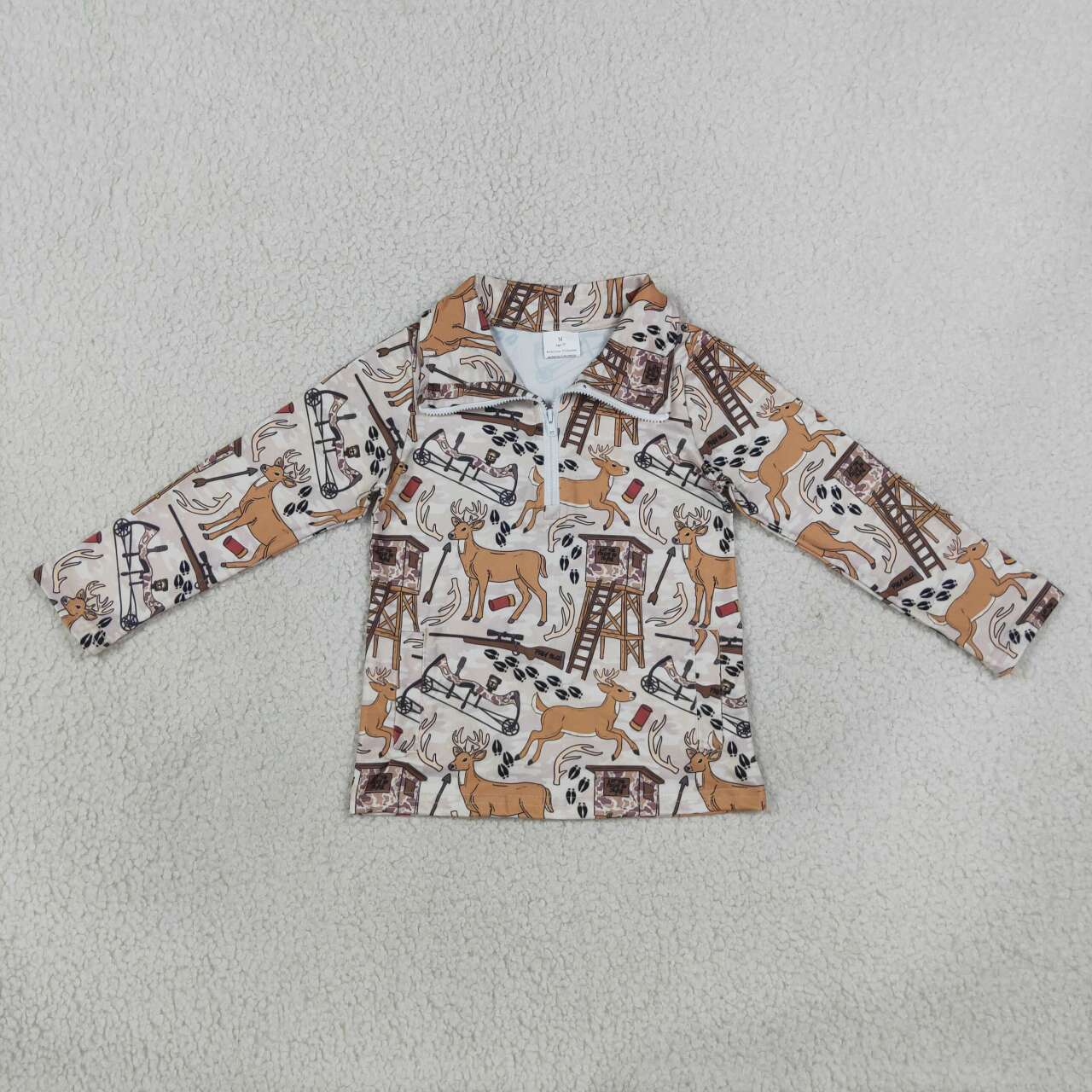 Gone hunting kids boy long sleeve pullover top