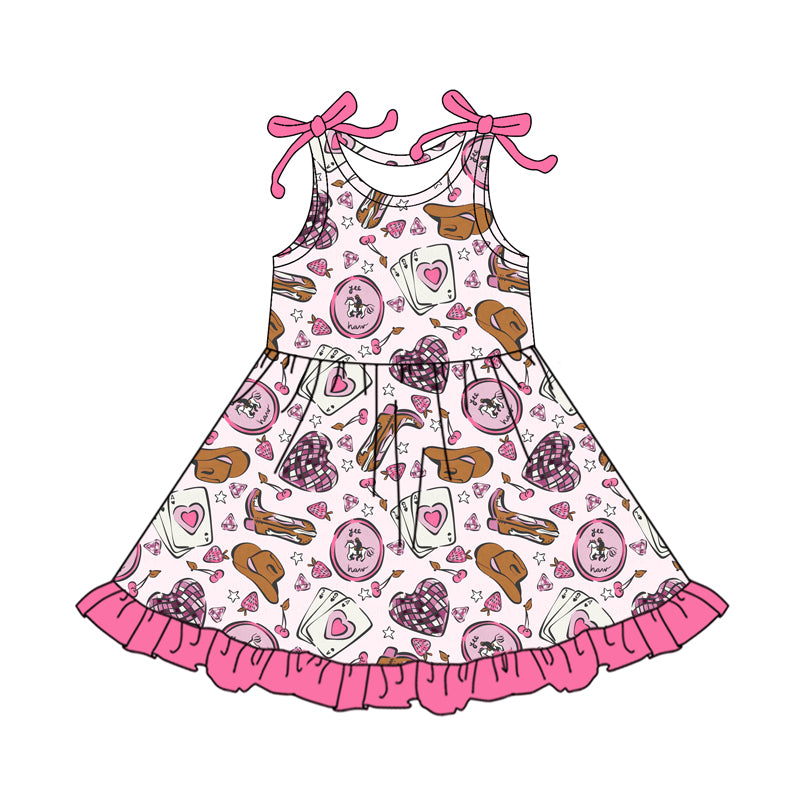 wholesale kids clothes custom Valentines day design dress