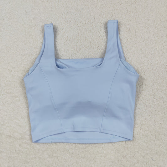USA SHOP Adult women light blue bra crop top