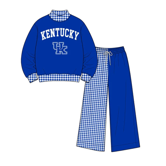 Toddle kids girls custom kentucky team design long sleeve outfit