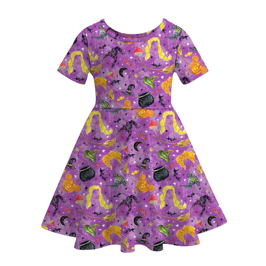 baby girl Halloween holiday short sleeve dress