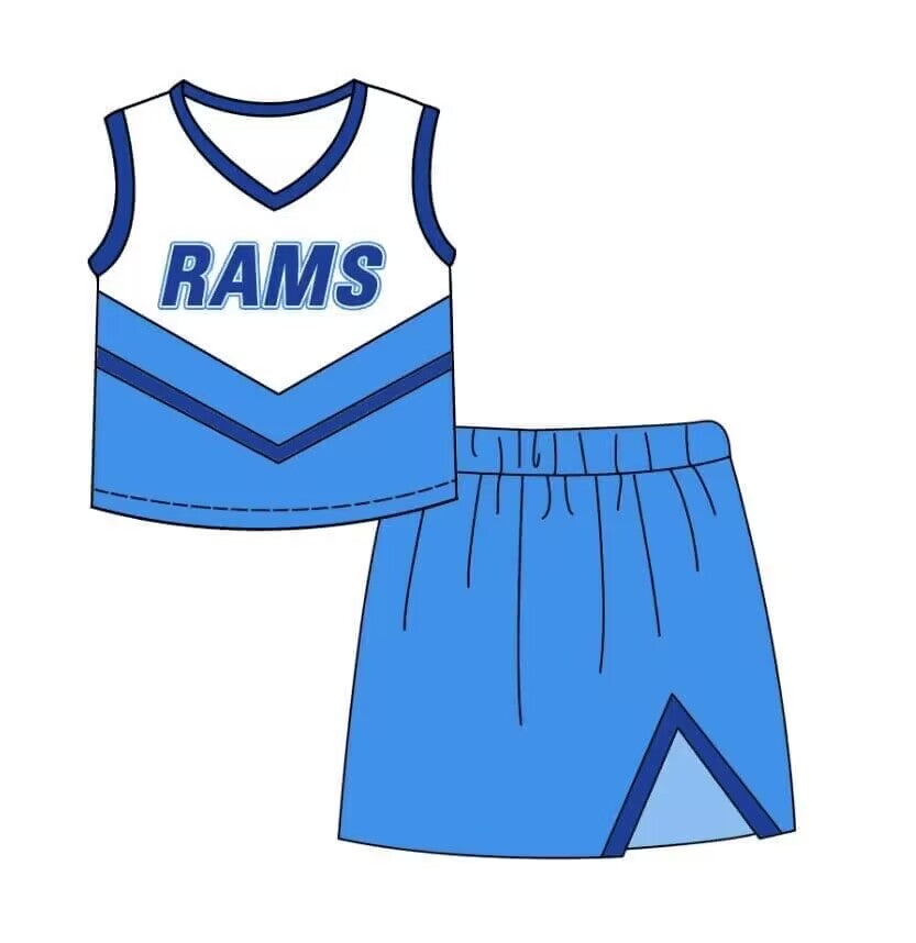 baby girls cheer skirt 2pcs outfit