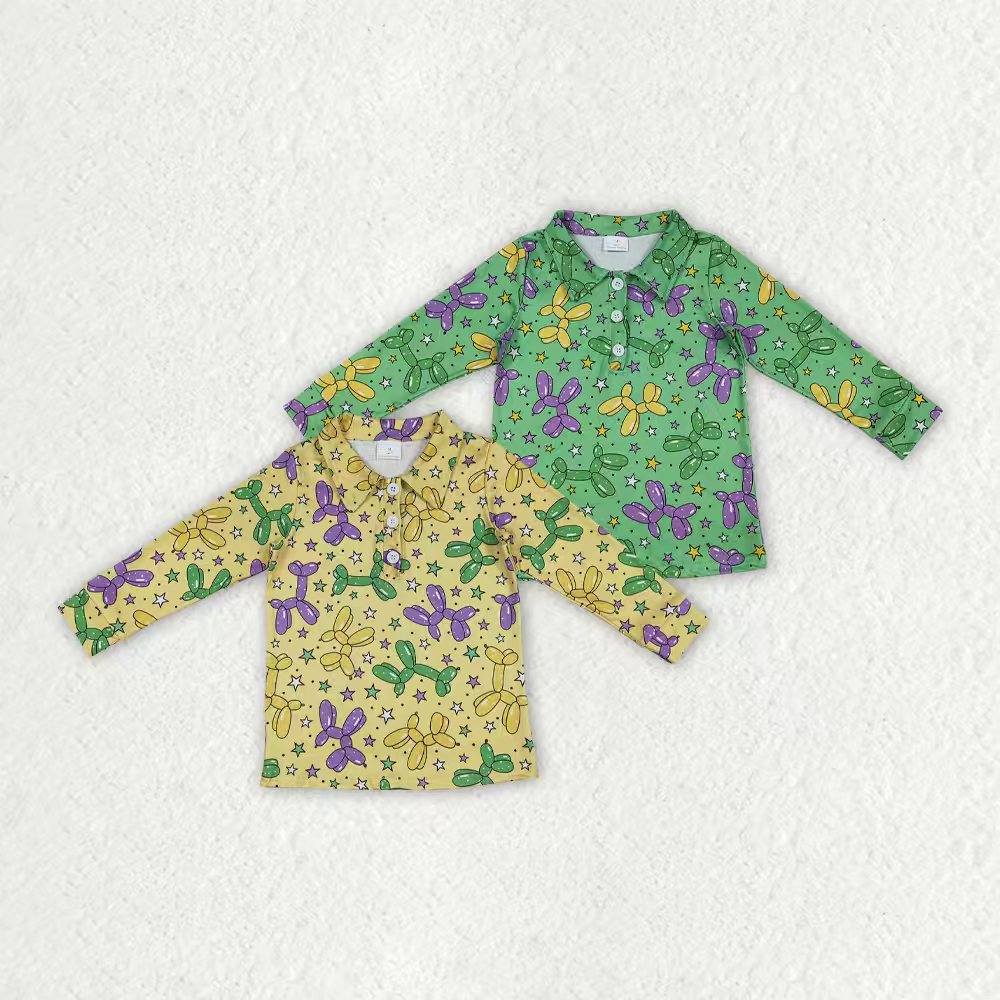 Mardi Gras boy long sleeve pullover