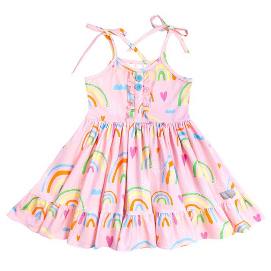 wholesale girls rainbow design dress