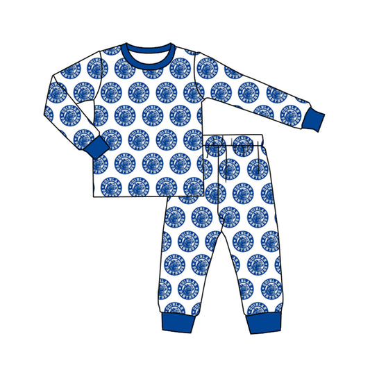 infant baby boy custom colleague team long sleeve pajama set