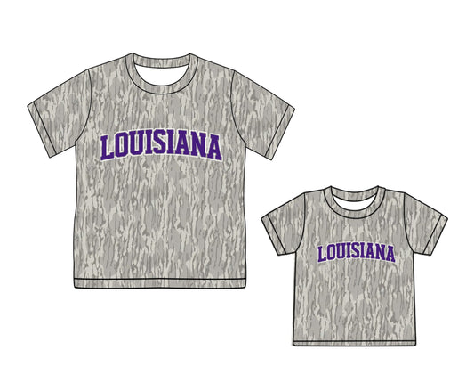 Mommy and Me Louisiana team design summer short sleeve top