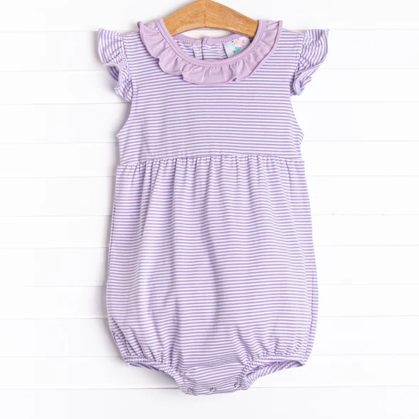 infant baby girls lavender romper