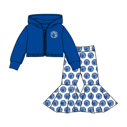 custom order baby girls  team jacket bell pants outfit