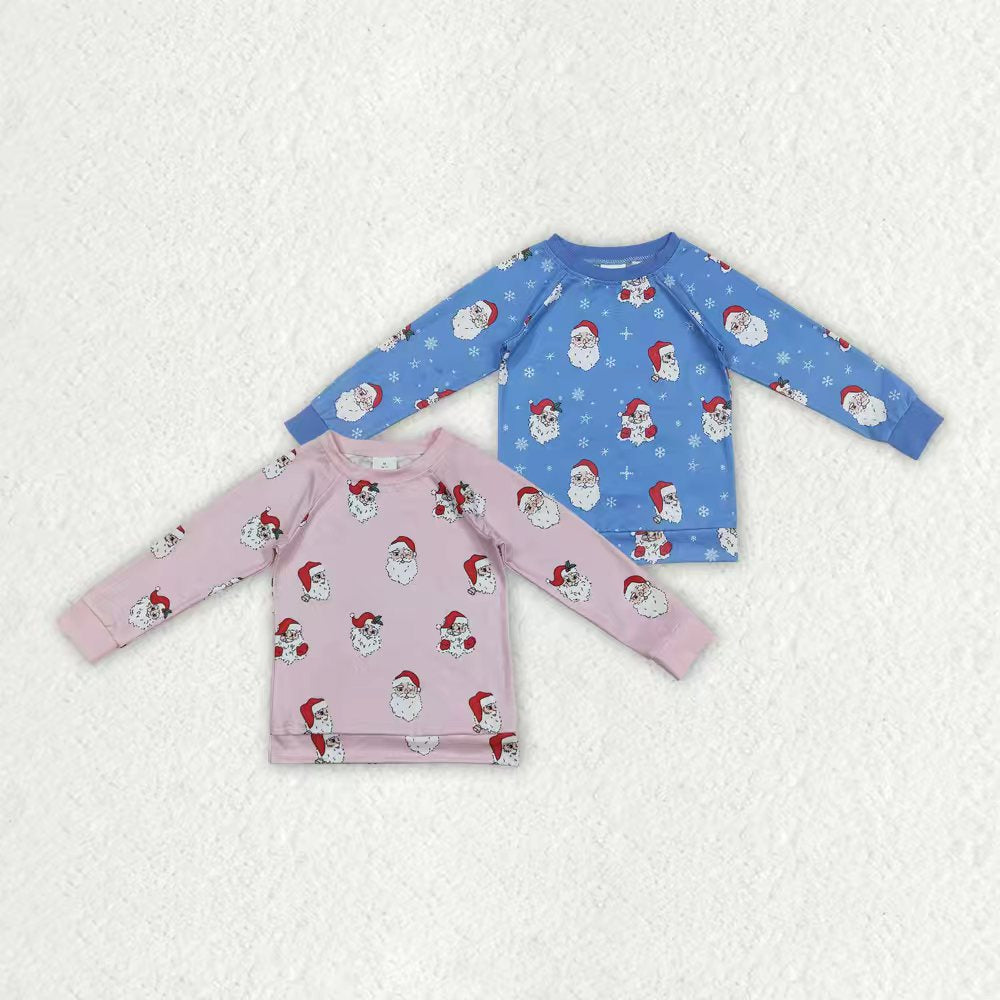 Christmas Santa Claus kids boys long sleeve shirt top