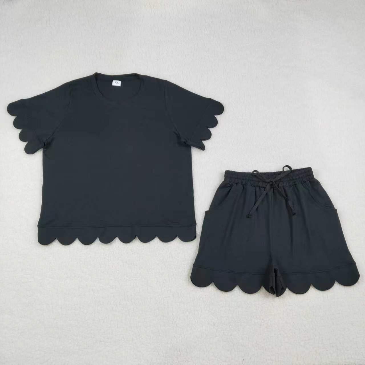 Adult women lavender design short sleeve outfit