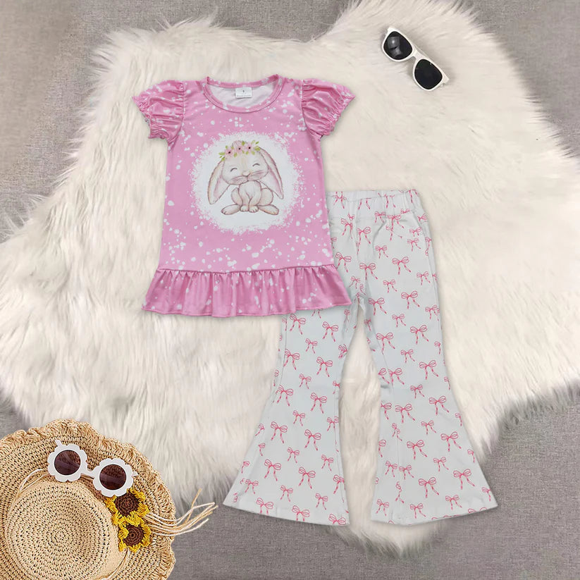 Easter bunny top flare  jeans pants outfit
