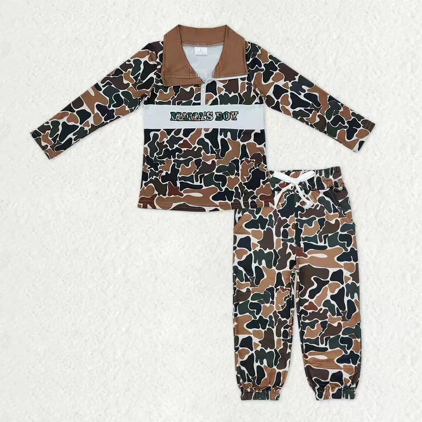 Duck call long sleeve top matching pants kids outfit