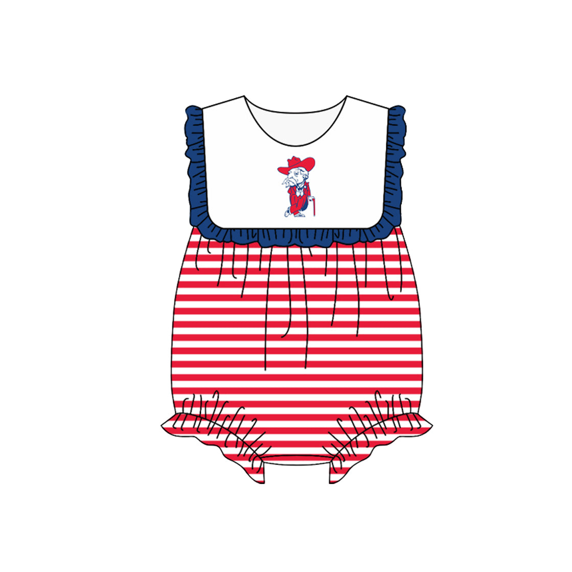 baby girl custom team design romper