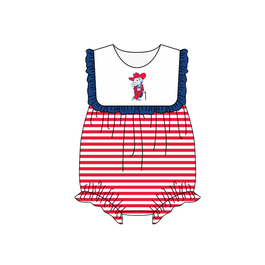 baby girl custom team design romper