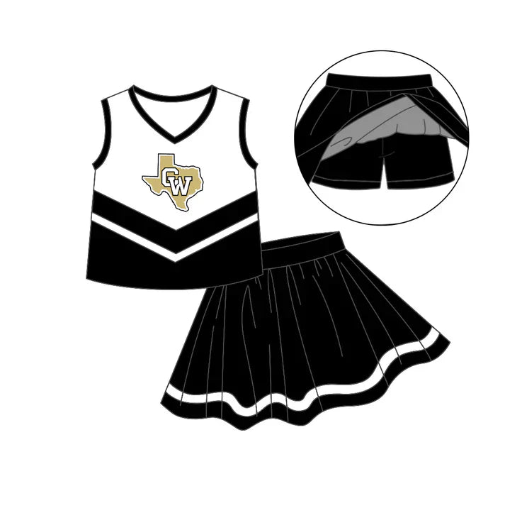 Baby girls custom team cheer outfit add shorts