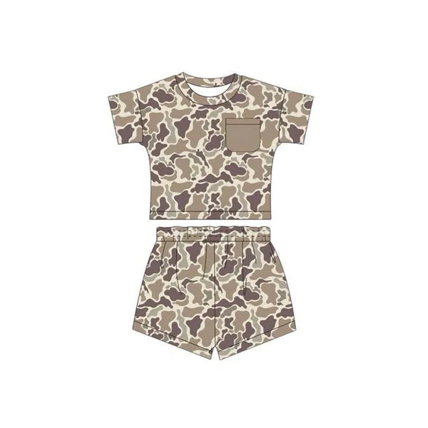 toddle boy short sleeve camo outfit