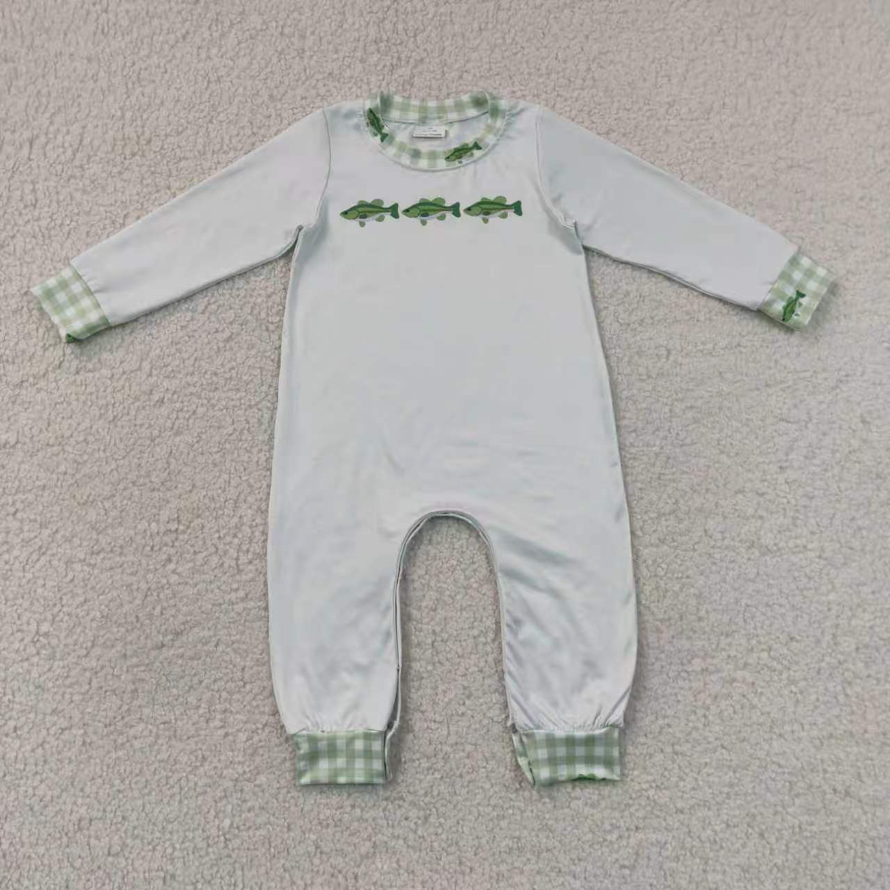Fish long sleeve top matching pants boy outfit
