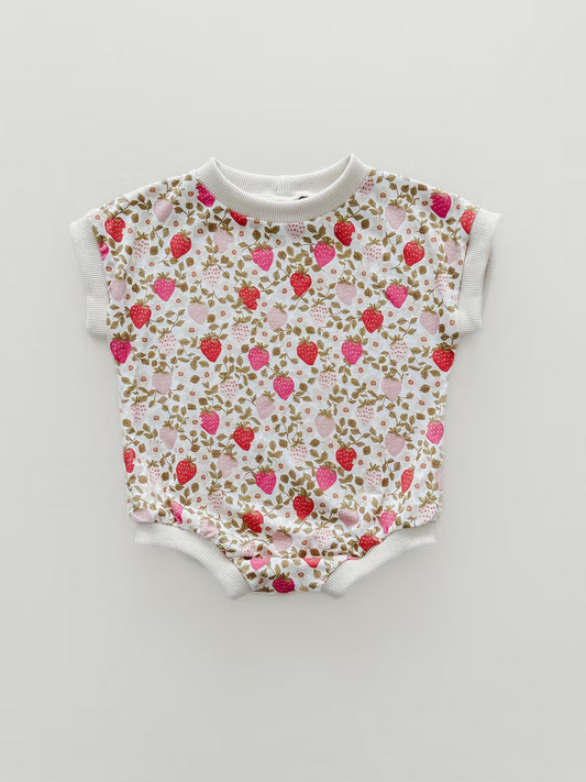 toddle baby girl strawberry design summer romper