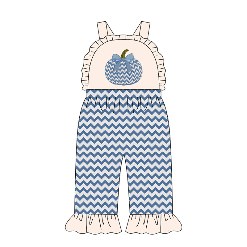 toddle girls fall pumpkin design jumpsuit wholesale factory price