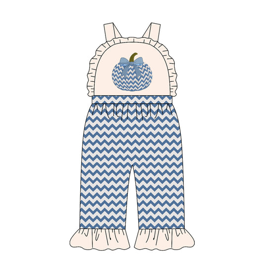 toddle girls fall pumpkin design jumpsuit wholesale factory price