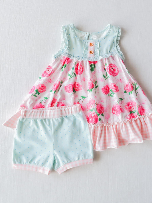 baby  girls floral design outfit