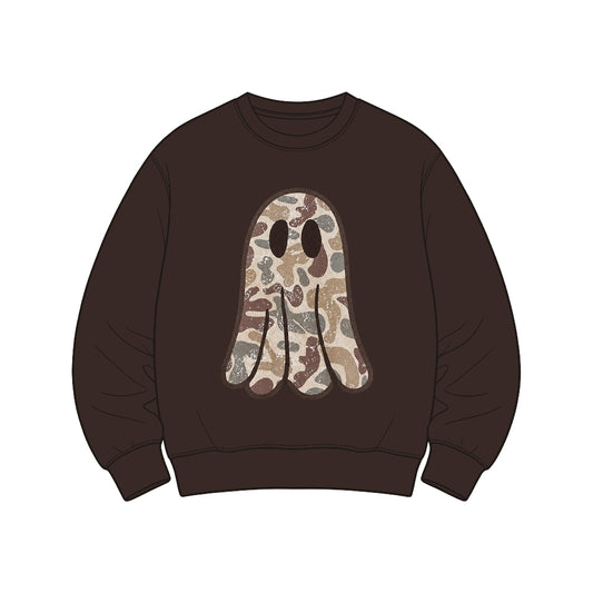 Kids halloween ghost long sleeve pullover top
