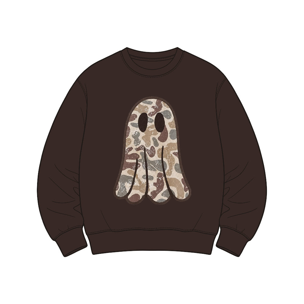 Kids adult long sleeve halloween ghost pullover top