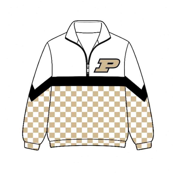 Kid Purdue Boilermakers team style long sleeve pullover top